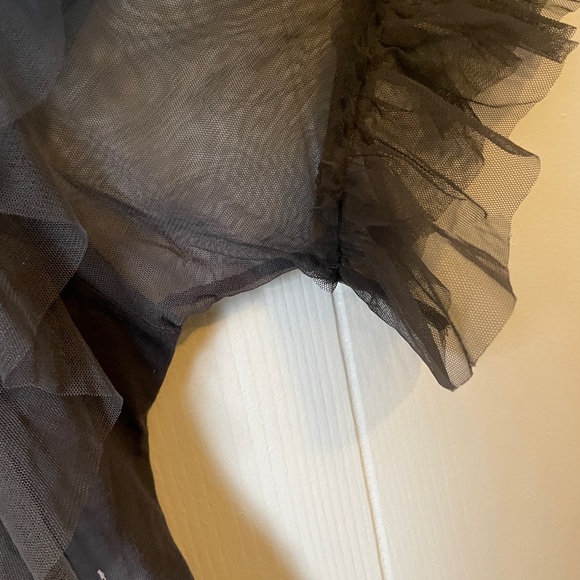 Anthropologie PILCRO  SOLDOUT Tulle Ruffled Sleeve Graphic Tee - Picture 8 of 10